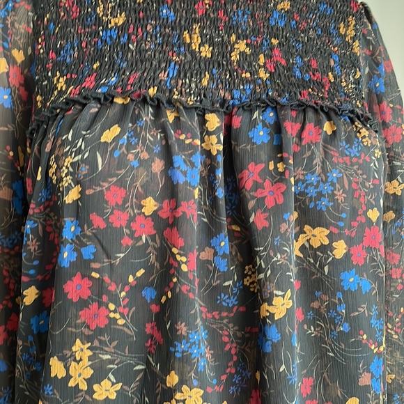 NWT LAUNDRY BY SHELLI SEGAL BLACK DITSY TOP - Picture 6 of 8